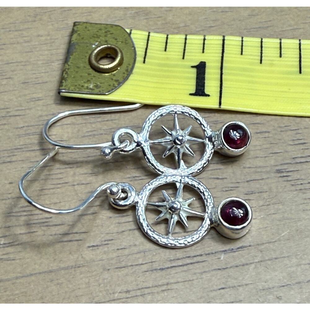 Natural Round 1.24 ct Dharma Wheel Earrings - Picture 2 of 2